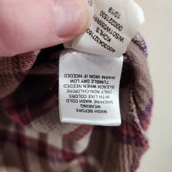 Sonoma Long Sleeve Flannel Plaid Collared Shirts Pullover Brown Red Size XXL - Picture 9 of 12